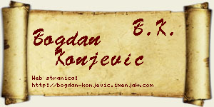 Bogdan Konjević vizit kartica